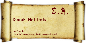Dömök Melinda névjegykártya